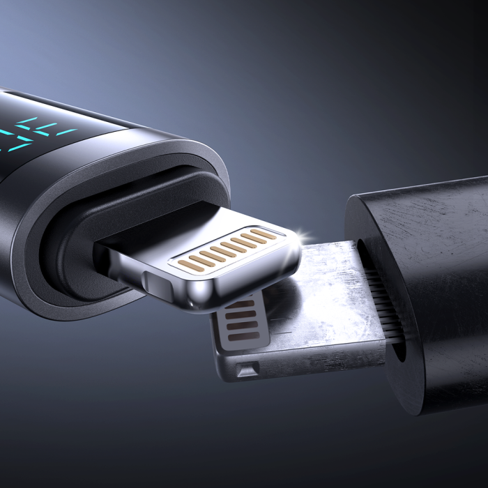 Joyroom S-A16 Pro Prism Series 30W USB-C - Lightning Cable with Display 1.2m - Black
