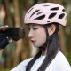 Rockbros Bike Helmet with Visor, Detachable UV Goggles, Detachable Visor, Unisex - Pink