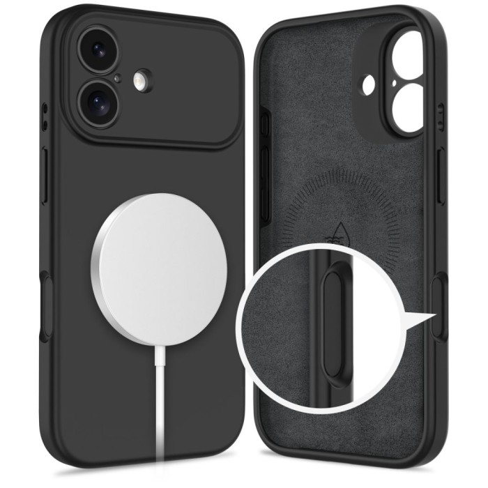 Tech-Protect Silicone MagSafe Case for iPhone 17 - Black