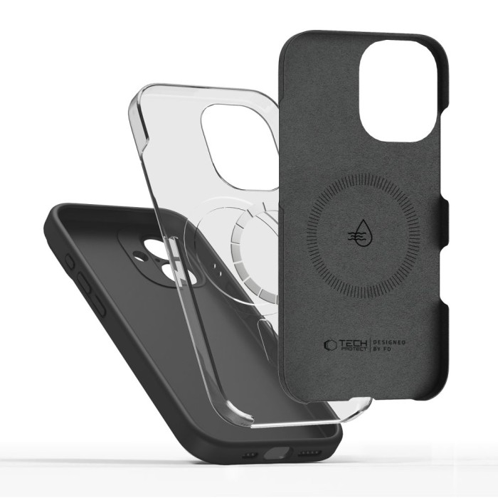 Tech-Protect Silicone MagSafe Case for iPhone 17 - Black