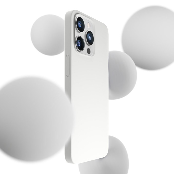 3mk Hardy Silicone MagCase for iPhone 14 Pro Max - White