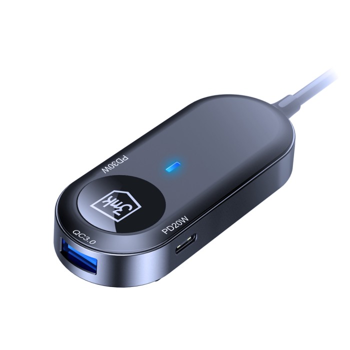 3mk Double Car Charger 135W PD QC PPS USB-C USB-A - Black