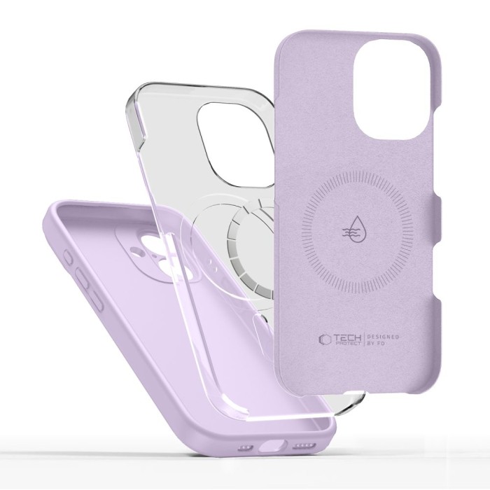 Tech-Protect Silicone MagSafe Case for iPhone 17 - Purple