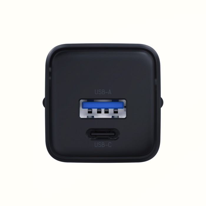3mk Hyper GaN Charger 20W QC4+ PD PPS USB-C USB-A Wall Charger - Black