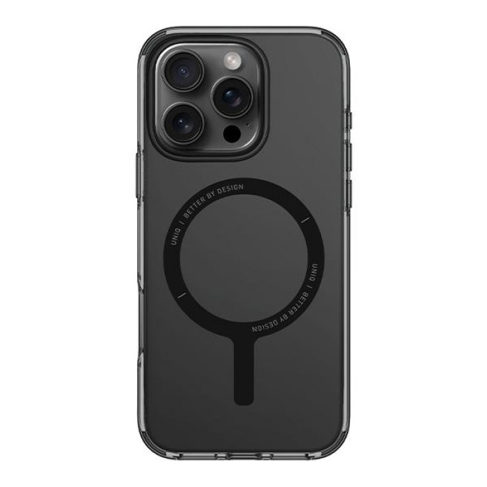 Uniq Clario case iPhone 16 Pro 6.3" Magclick Charging smoke/smoke