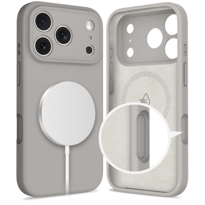 Tech-Protect Silicone MagSafe Case for iPhone 17 Pro - Gray