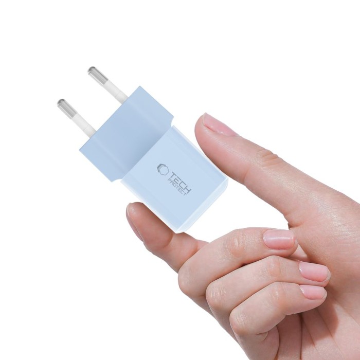 Tech-Protect NCM25 USB-C PD 25W Wall Charger - Blue