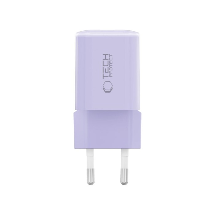 Tech-Protect NCM33 PD 33W QC3.0 USB-C / USB-C Wall Charger - Purple