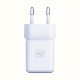 3mk Hyper GaN Charger 20W QC4+ PD PPS USB-C USB-A Wall Charger - White
