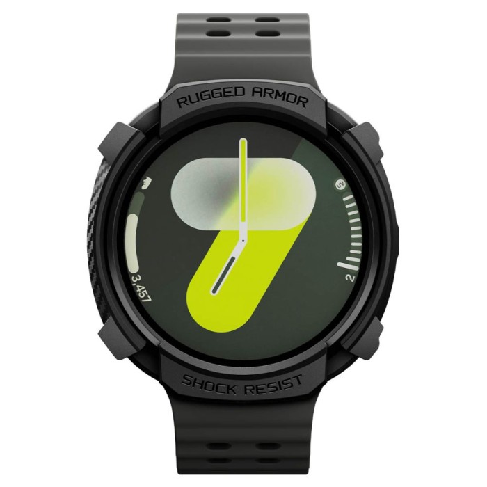 Spigen Rugged Armor Case for Samsung Galaxy Watch 8 44mm - Matte Black