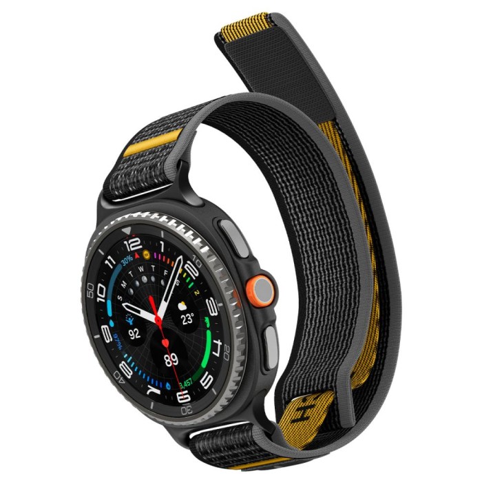 Spigen Athlex Air Strap for Samsung Galaxy Watch 40/44/46mm - Black and Yellow