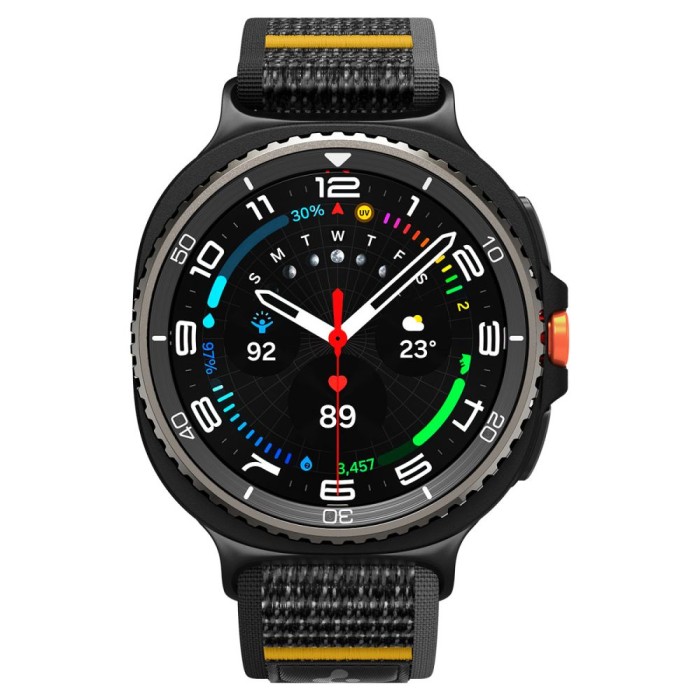 Spigen Athlex Air Strap for Samsung Galaxy Watch 40/44/46mm - Black and Yellow