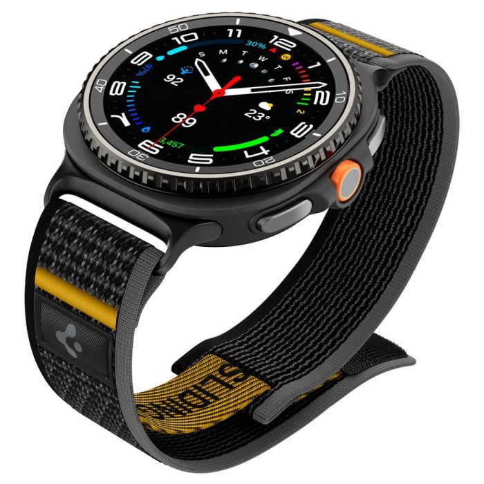 Spigen Athlex Air Strap for Samsung Galaxy Watch 40/44/46mm - Black and Yellow