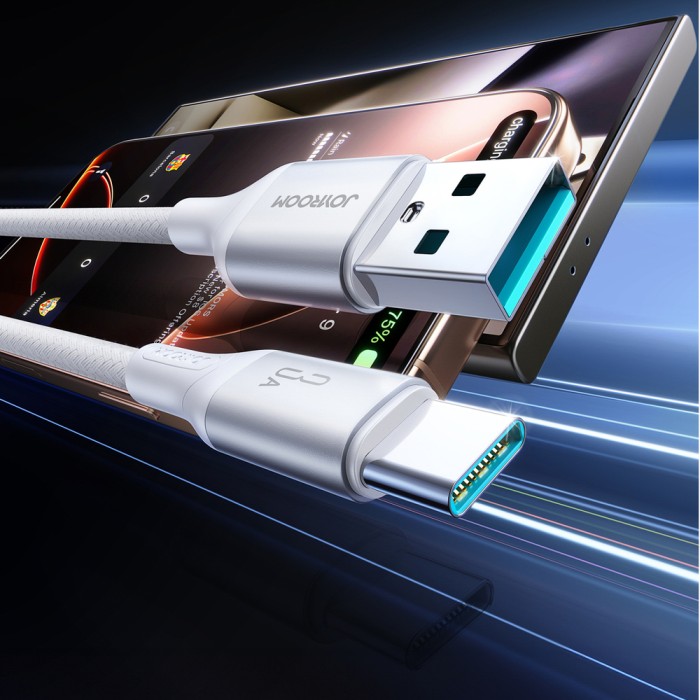 Joyroom S-A28 Flash Series 3A USB-A - USB-C Cable 2m - White