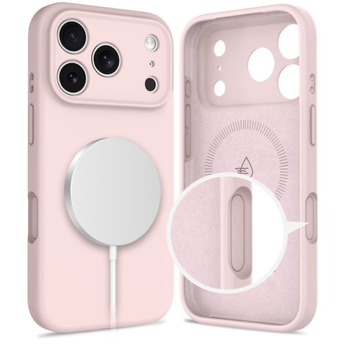 Tech-Protect Silicone MagSafe Case for iPhone 17 Pro - Pink