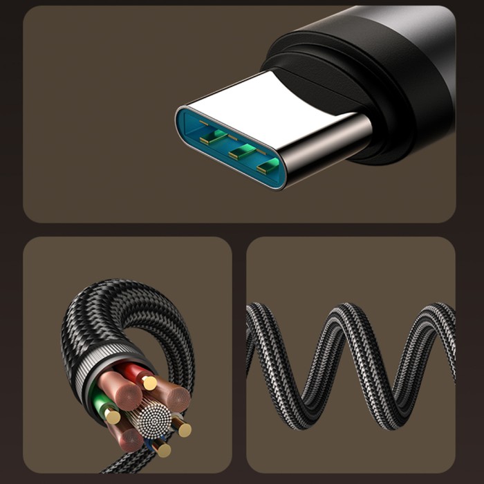 Joyroom S-A56 EnjoyX Series 90° USB-C - USB-C cable 60W 1.2m - black