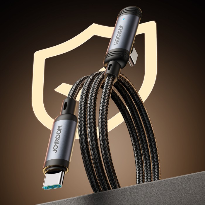 Joyroom S-A56 EnjoyX Series 90° USB-C - USB-C cable 60W 1.2m - black