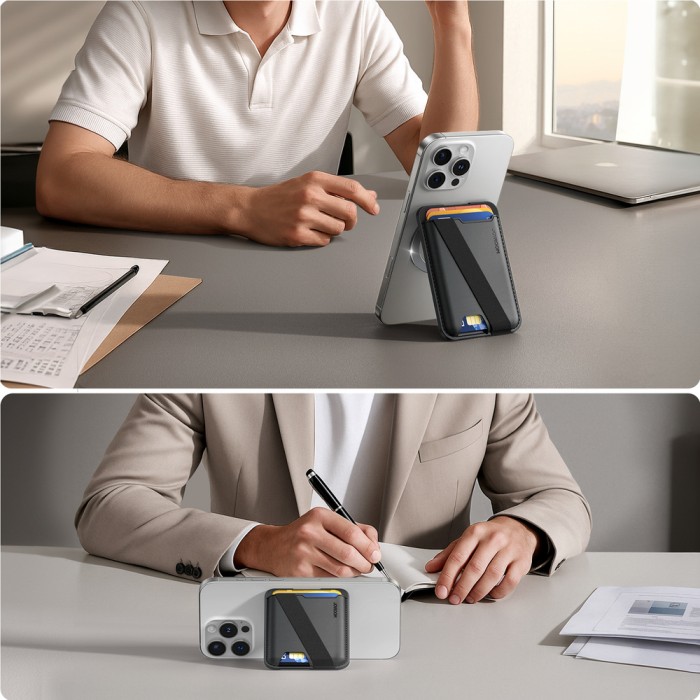 Joyroom JR-ZS432 Magnetic Wallet Compatible with MagSafe - Black