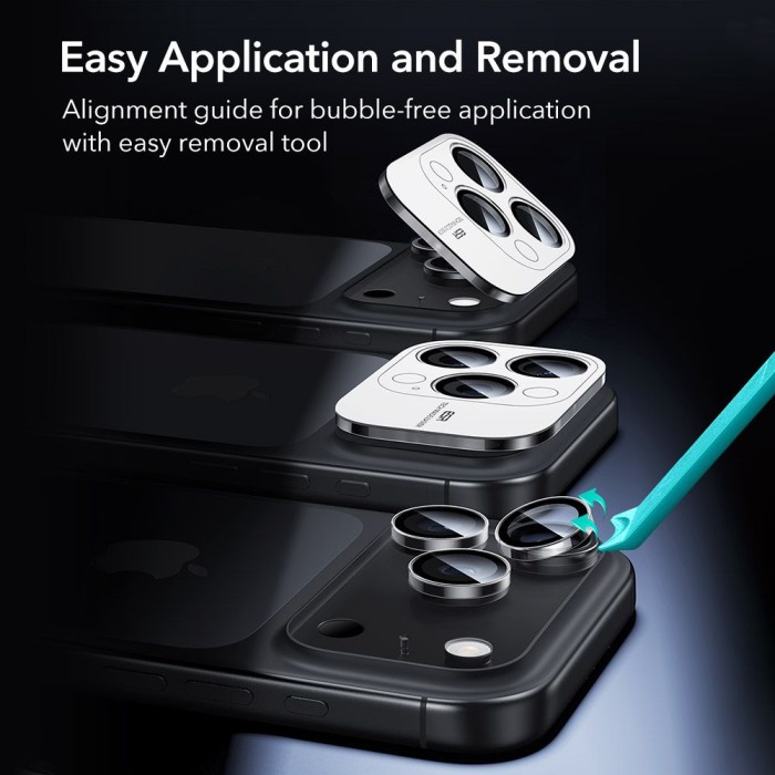 ESR Armorite Camera Protector for iPhone 14 Pro / Pro Max / 15 Pro / Pro Max / 16 Pro / Pro Max / 17 Pro / Pro Max - Clear