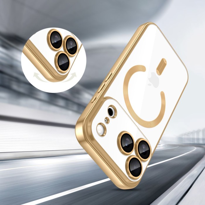 Tech-Protect MagFlex MagSafe Case for iPhone 17 Pro - Transparent Gold