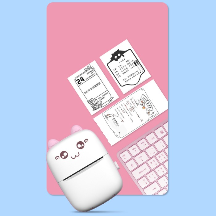 HURC9 Bluetooth Thermal Printer Mini Kitty with App - Pink