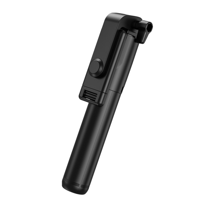 Selfie stick WHS1Y telescopic tripod 1m with phone holder - black