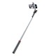 Selfie stick WH181D-Y1S 1.75m aluminum alloy telescopic tripod with dual lamp and phone holder - black