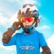 Rockbros 14110009003 polarized cycling glasses for children 8-14 years old - green and white
