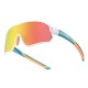 Rockbros 14110009003 polarized cycling glasses for children 8-14 years old - green and white