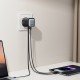 Joyroom JR-TCL02 65W USB-A USB-C GaN charger with built-in USB-C cable - black