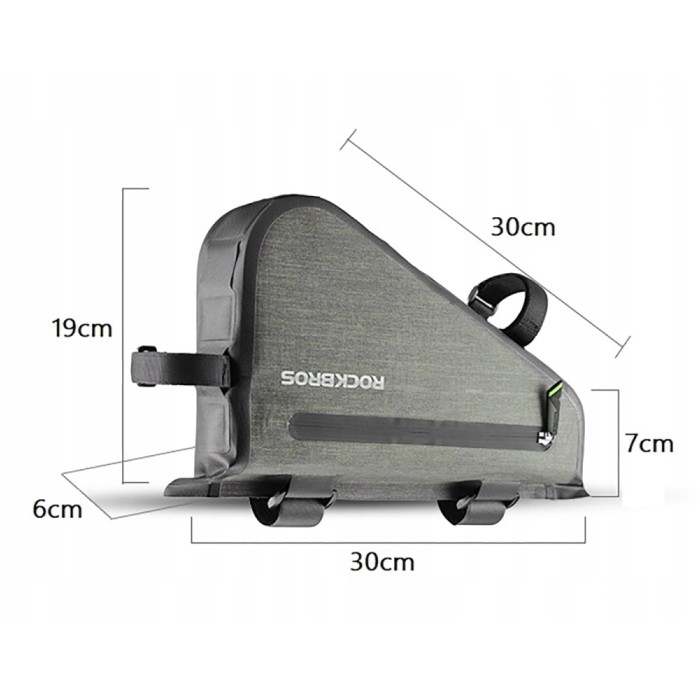 Rockbros AS-017 bicycle frame bag 5 l - dark green