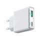 Joyroom JR-TCF14 20W USB-A USB-C Super Slim Wall Charger - White