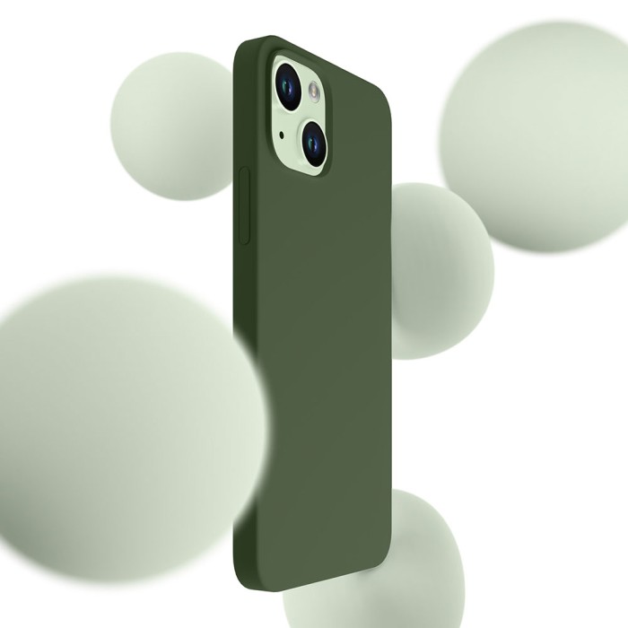 3mk Hardy Silicone MagCase for iPhone 15 Plus - green