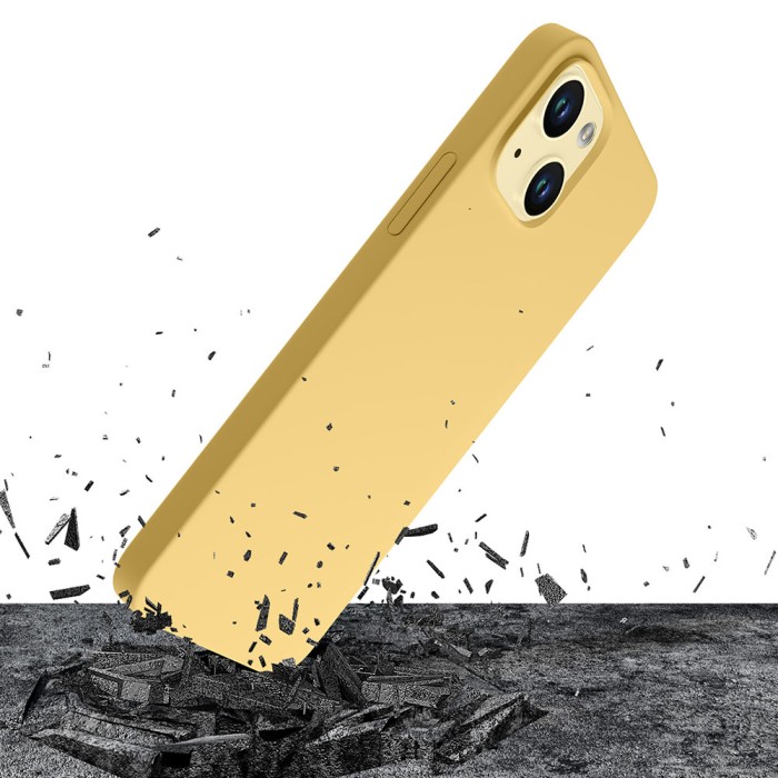 3mk Hardy Silicone MagCase case for iPhone 15 Plus - yellow