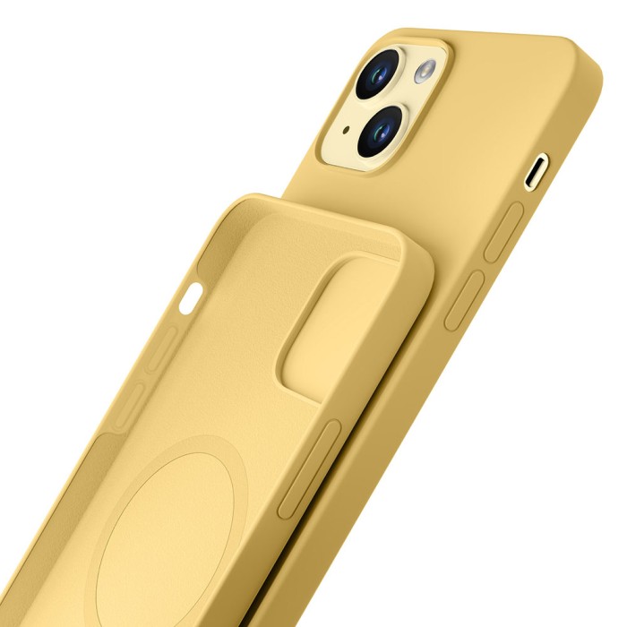 3mk Hardy Silicone MagCase case for iPhone 15 Plus - yellow