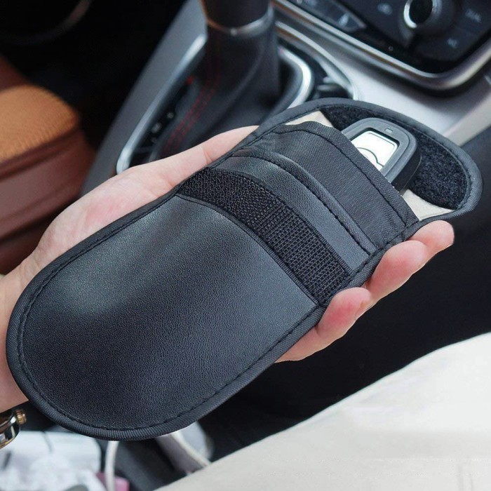 Anti-theft case for car keys blocking radio waves Keyless Faraday Box cover Faraday cage 14 cm with 10 cm black