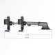 Joyroom car phone holder with telescopic extendable arm for dashboard and window black (JR-OK3)