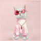 Nimmy Crossbody Glasses Cool Cat Shoulder Bag - Pink