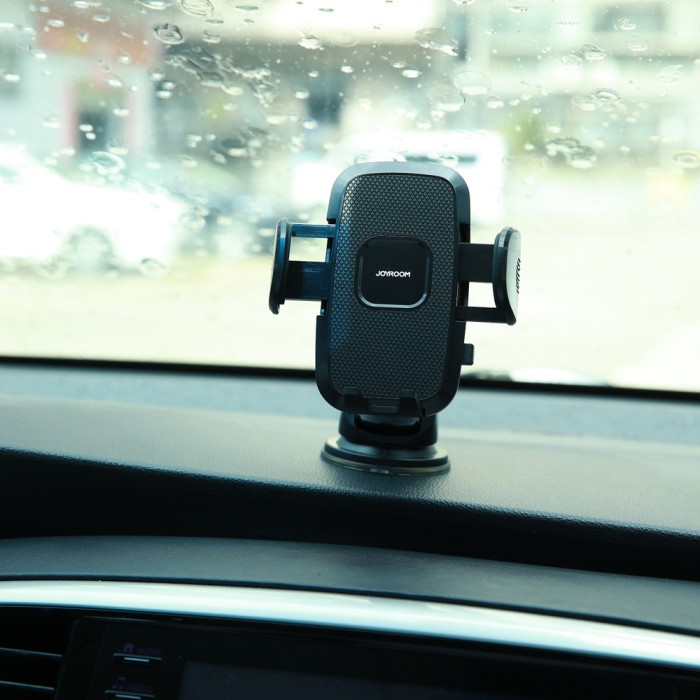 Joyroom car phone holder with telescopic extendable arm for dashboard and windshield black (JR-ZS259)