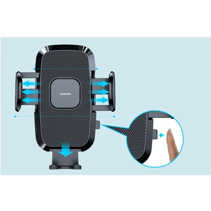 Joyroom car phone holder with flexible arm for dashboard or windshield, black (JR-ZS259)