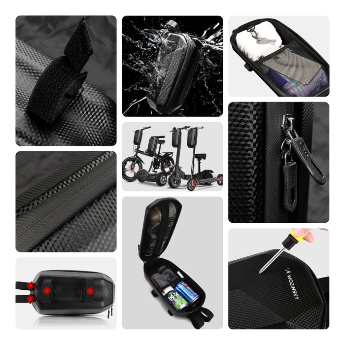 Wozinsky Waterproof Scooter Handlebar Bag 4L Black (WSB2BK)