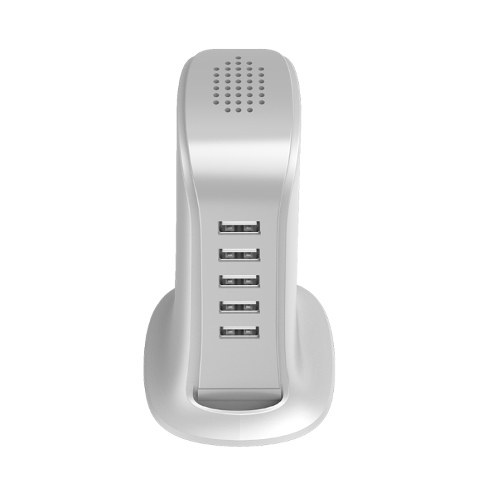 Dudao 5x USB charger with built-in EU power cable white (A5EU)