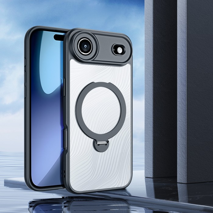Dux Ducis Aimo Mag Case with Magnetic Ring and Stand for iPhone Air – Black