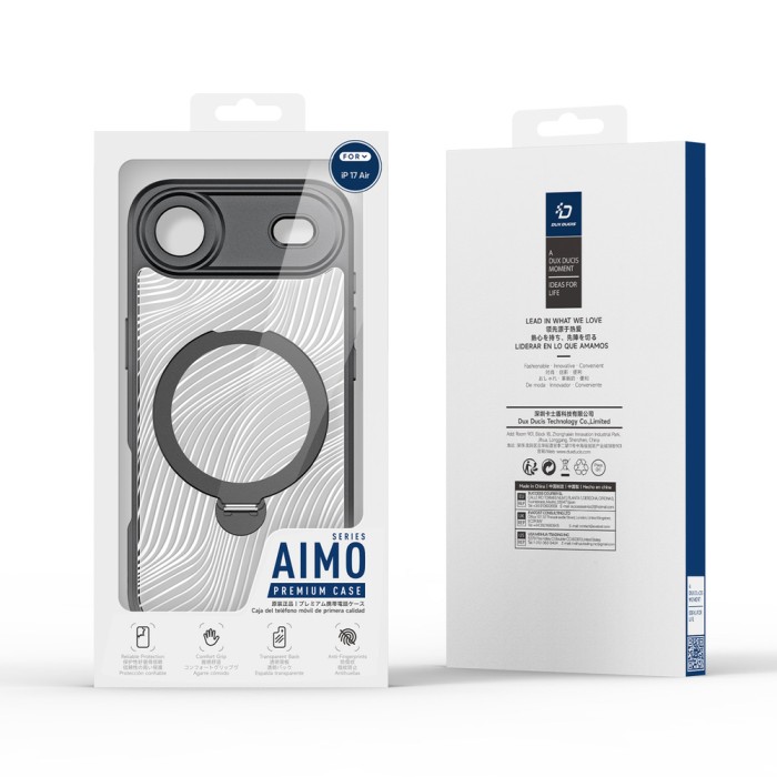 Dux Ducis Aimo Mag Case with Magnetic Ring and Stand for iPhone Air – Black