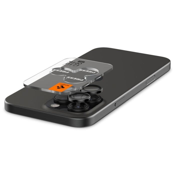 Spigen Glas.tR EZ Fit Optik Camera Protector for iPhone 14 Pro / Pro Max / 15 Pro / Pro Max / 16 Pro / Pro Max - Black 2 pcs.