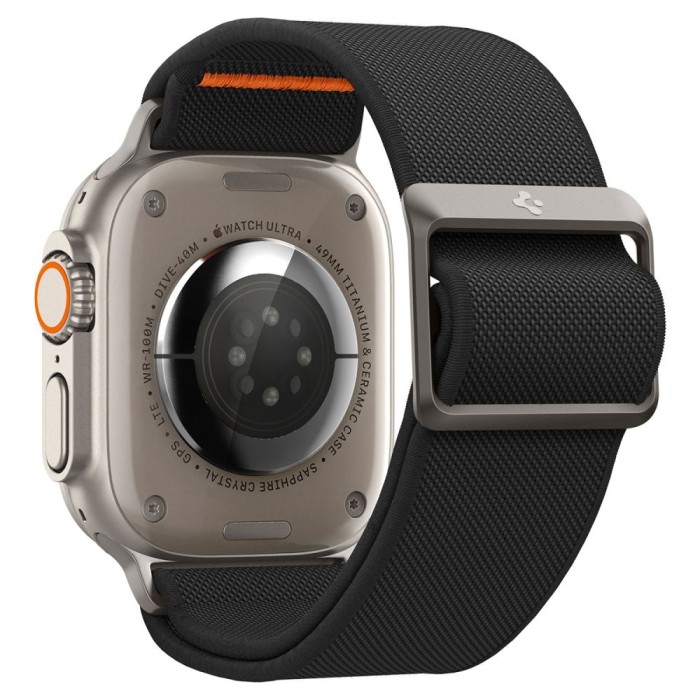Spigen Fit Lite Ultra Strap for Apple Watch 4/5/6/7/8/9/SE/Ultra (42/44/45/49 mm) - Black