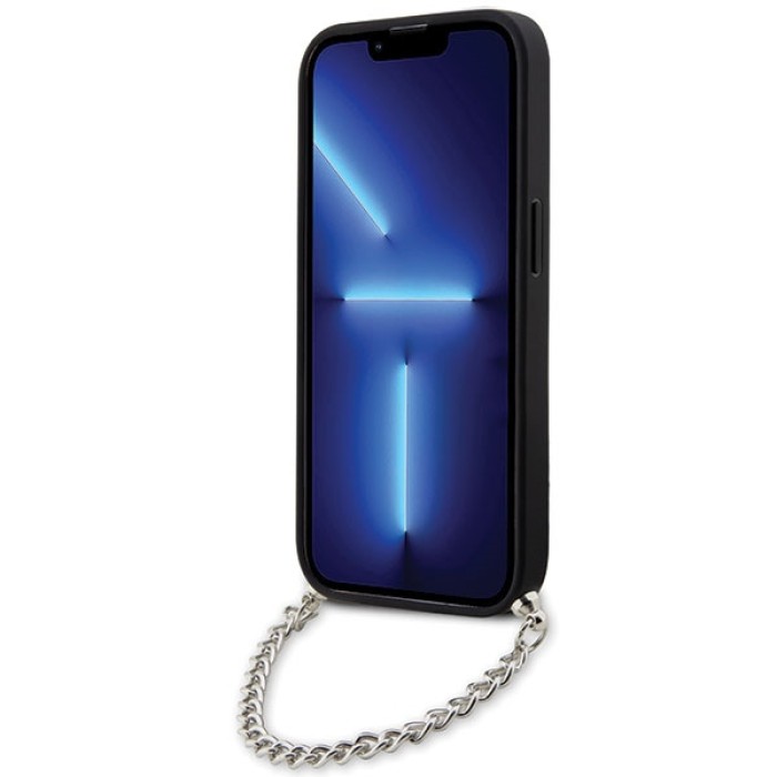 Karl Lagerfeld KLHCP14LSACKLHPK iPhone 14 Pro 6.1" black/black hardcase Saffiano Monogram Chain