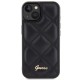 Guess Quilted Metal Logo case for iPhone 15 - black