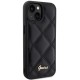 Guess Quilted Metal Logo case for iPhone 15 - black