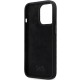 Karl Lagerfeld KLHCP14LSMHKNPK case for iPhone 14 Pro - black Silicone Ikonik Metal Pin
